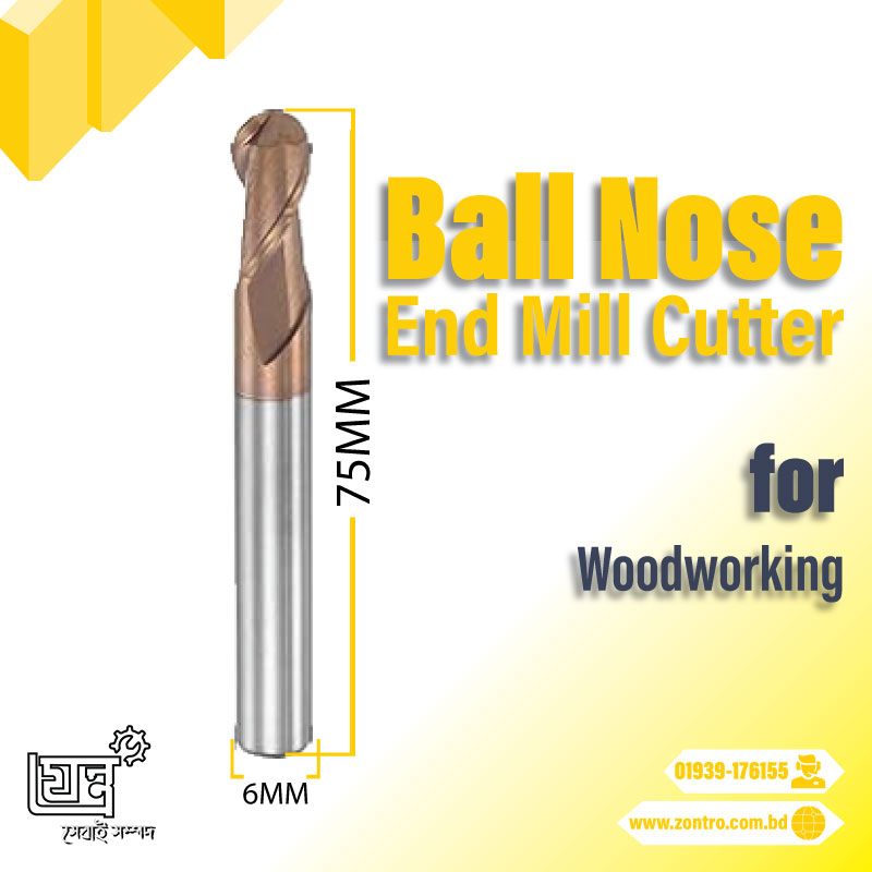 Ball nose Cuttar- 6*25*50 mm