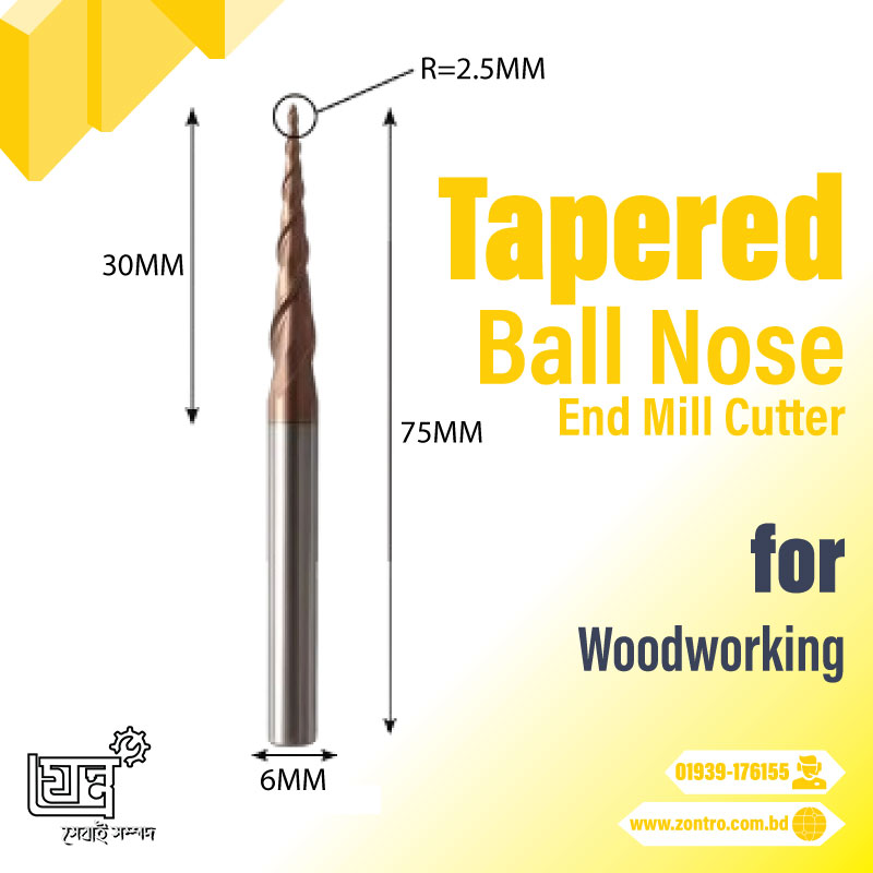 Tapered-ball-nose 6-5*30*75